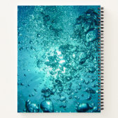Modern Anchor Aqua Ocean Underwater Notitieboek (Achterkant)