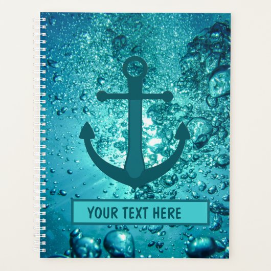 Modern Anchor Aqua Ocean Underwater Planner (Voorkant)