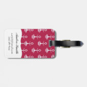 Modern Anchors Pattern Bagagelabel (Achterkant horizontaal)