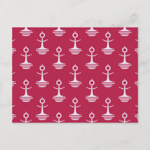 Modern Anchors Pattern Briefkaart