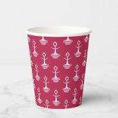 Modern Anchors Pattern Papieren Bekers (Voorkant)