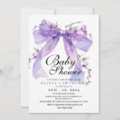 Modern and elegant Bow Baby Shower Kaart (Voorkant)