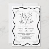 Modern and Minimal Black Bow Bridal Shower Kaart (Voorkant)