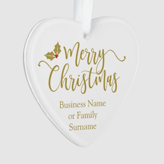 Modern and Minimalist Gold Christmas Ornament (devant)