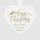 Modern and Minimalist Gold Christmas Ornament (dos)