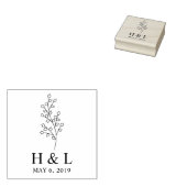 Modern and Minimalist Twig Design Rubberstempel (Gestempeld)