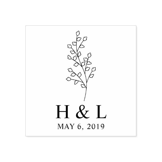 Modern and Minimalist Twig Design Rubberstempel (Afrduk)