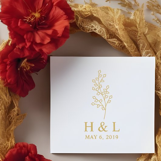 Modern and Minimalist Twig Design Rubberstempel