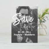  Modern and simple Wedding Photo Save The Date (Debout devant)