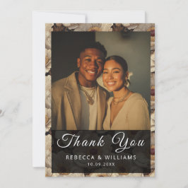 Modern Anemones Inspired Garden Wedding Bedankkaart