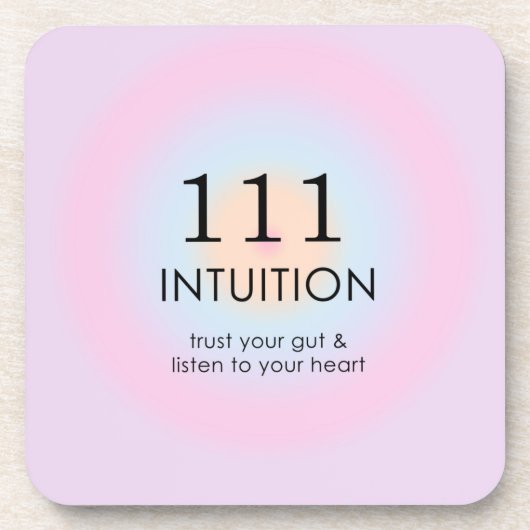 Modern Angel Nummers Numerieke 111 Intuïtie Bier Onderzetter (Voorkant)