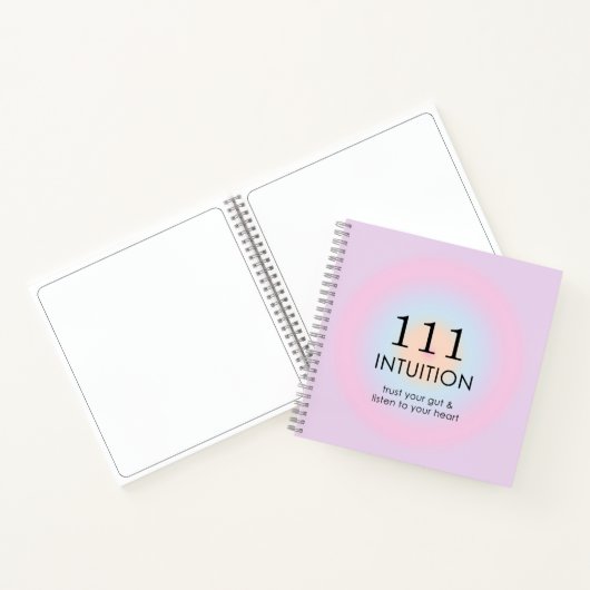 Modern Angel Nummers Numerieke 111 Intuïtie Notitieboek (Binnen)