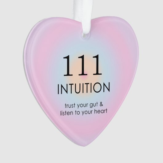 Modern Angel Nummers Numerieke 111 Intuïtie Ornament (voorkant)