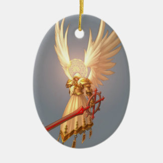 Modern Angel Oval Ornament