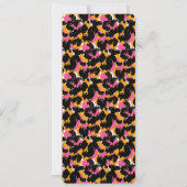 Modern Animal Print Pink Black Wedding Kaart (Achterkant)