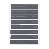 Modern Anthracite Gray Wedding Envelope Adres (Vel)