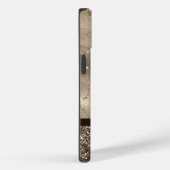 Modern Antiek Goud Faux Glitter Monogram Hoesje (Achterkant / Rechts)