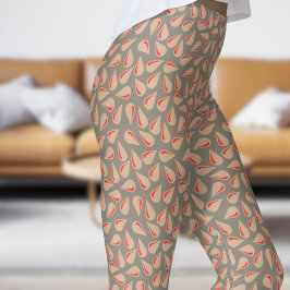 Modern Antiek wit flickpatroon Leggings