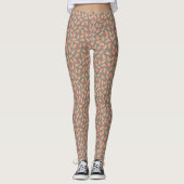 Modern Antiek wit flickpatroon Leggings (Voorkant)