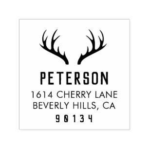 Modern Antler retour adres stempel