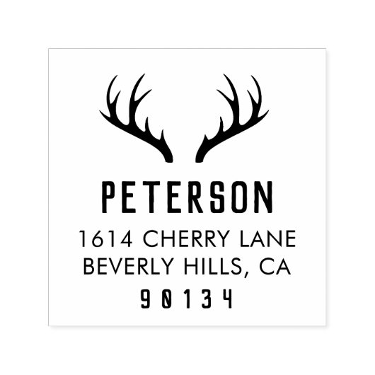 Modern Antler  retour adres stempel (Design)