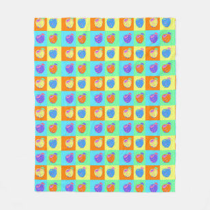 Modern appelmotief in Pop Art Style Fleece Deken