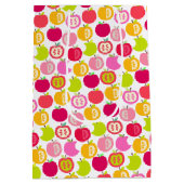Modern Apples Patroon Beste Leraar ooit Aangepast Medium Cadeauzakje (Achterkant)