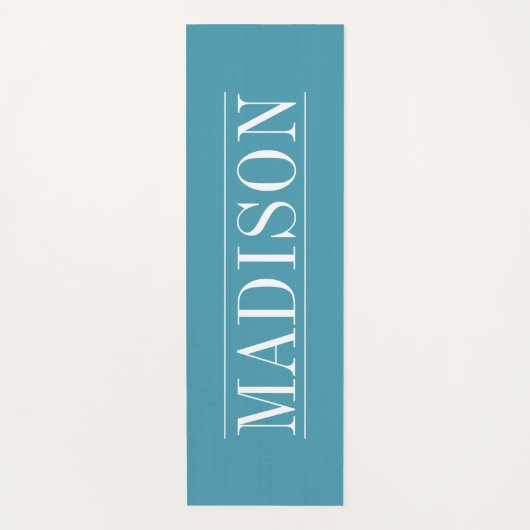 Modern Aqua Blue gepersonaliseerd Yogamat (Voorkant)