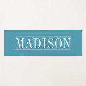 Modern Aqua Blue gepersonaliseerd Yogamat (Voorkant (horizontaal))