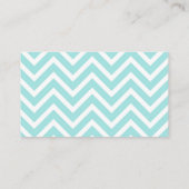 Modern Aqua Chevron Wedding Information Kaart (Achterkant)