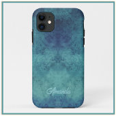 Modern Aqua en Paars Abstract Case-Mate iPhone Case
