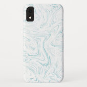 Modern Aqua Marine Marble Pattern Case-Mate iPhone Case (Achterkant)