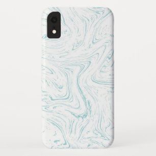 Modern Aqua Marine Marble Pattern iPhone XR Hoesje