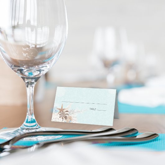 Modern Aqua Ocean & Shells Wedding