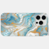 Modern Aqua Turquoise Blauwgroen Blauw Goud Kunstp Case-Mate iPhone Case (Achterkant (horizontaal))