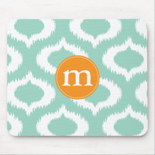 Modern Aqua Turquoise Ikat Diamonds - Gepersonalis Muismat