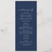 Modern Aquarel | Blauw Huwelijksprogramma Programma (Achterkant)
