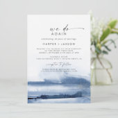 Modern Aquarel | Blauwe We Do Again Hernieuwing va Kaart (Staand voorkant)