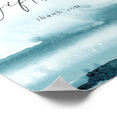 Modern Aquarel | Teal Kaarten en Geschenken Winkel Poster (Hoek)