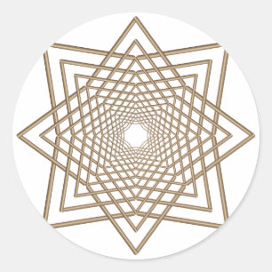 modern arabesk ronde sticker
