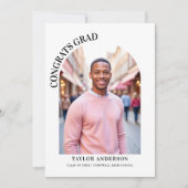 Modern Arch 2-foto Congrats Afstudeerder Afstudere Aankondiging (Voorkant)