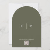 Modern Arch Foliage Wedding Save the Date Kaart (Achterkant)