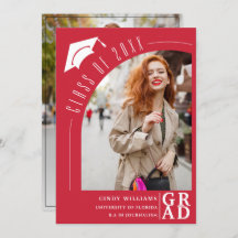 Modern Arch Foto Afstudeerder Pet Rood Afstuderen