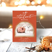 Modern Arch Frame Birth Announcement Feestdagenkaart