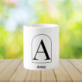 Modern Arch Initial Monogram Coffee Mug