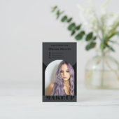 Modern arch makeup black photo qr code logo visitekaartje (Staand voorkant)