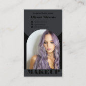 Modern arch makeup black photo qr code logo visitekaartje (Voorkant)