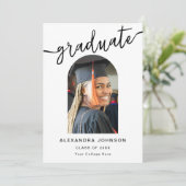 Modern Arch Photo Afstuderen Aankondiging (Staand voorkant)