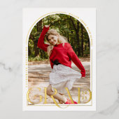 Modern Arch Photo Afstuderen FOLIE Uitnodiging (Voorkant)