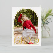 Modern Arch Photo Afstuderen FOLIE Uitnodiging (Staand Voorkant)